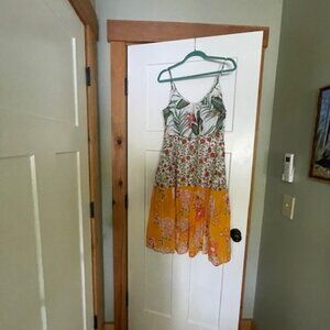 Roller Rabbit Tropical Patterned Midi Sundress